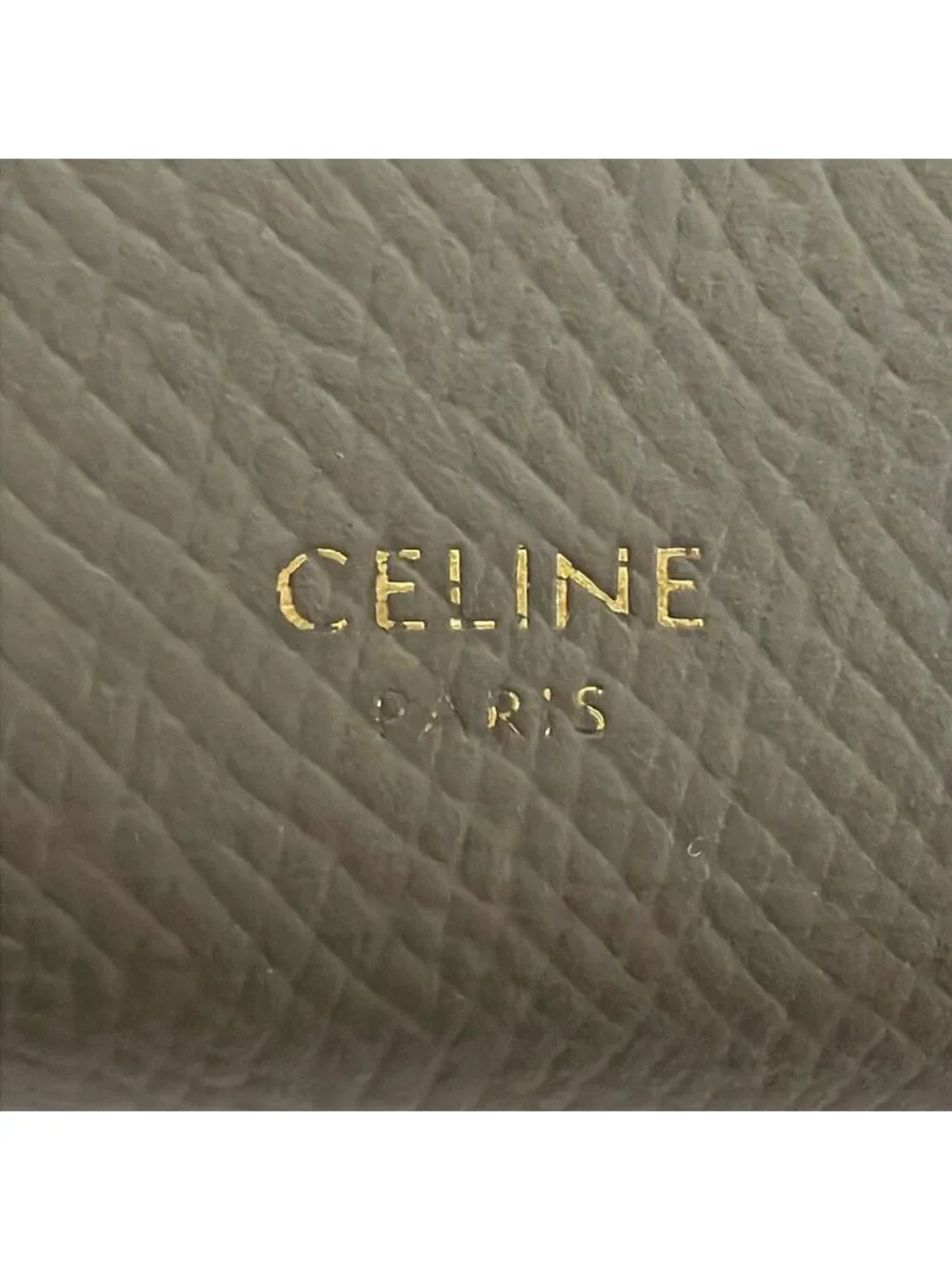 Celine Bifold Wallet Strap Medium Multi Function Gray Beige Light Blue Leather